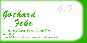 gothard feke business card